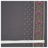 Baumwollsatin Bordüre schwarz mit rosa