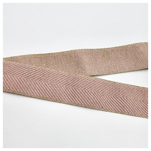 Elastic Band Fischgräte rosa und gold 5cm