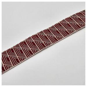 Elastic Band Jacquard Beige und Bordeaux 4cm