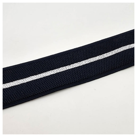 Elastic Band Relief dunkelblau und weiß 4,5cm
