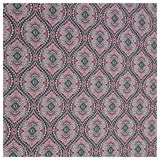 Baumwollsatin Siena Ornamente fuchsia und blau