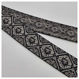 Elastic Band Jacquard grau, schwarz und hellgrau 4cm