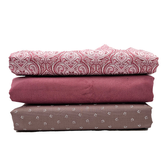 Trachten Stoffpaket in taupe und altrosa mit Schürze